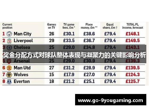 奖金分配方式对球队整体表现与凝聚力的关键影响分析 奖金分配方式对球队整体表现与凝聚力的关键影响分析